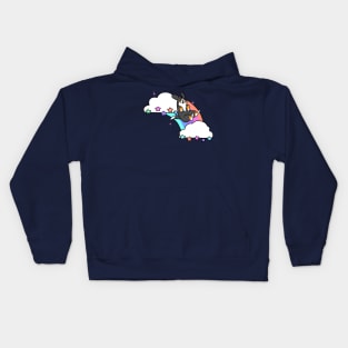 Rainbow Cloud Bernie Kids Hoodie